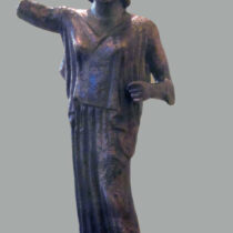 Bronze figurine of the goddess Athena, 5th century BC. Archive of the EPH.A.LAC
