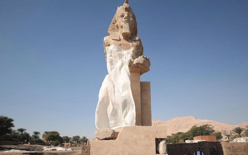 Two colossal statues of Amenhotep III unveiled