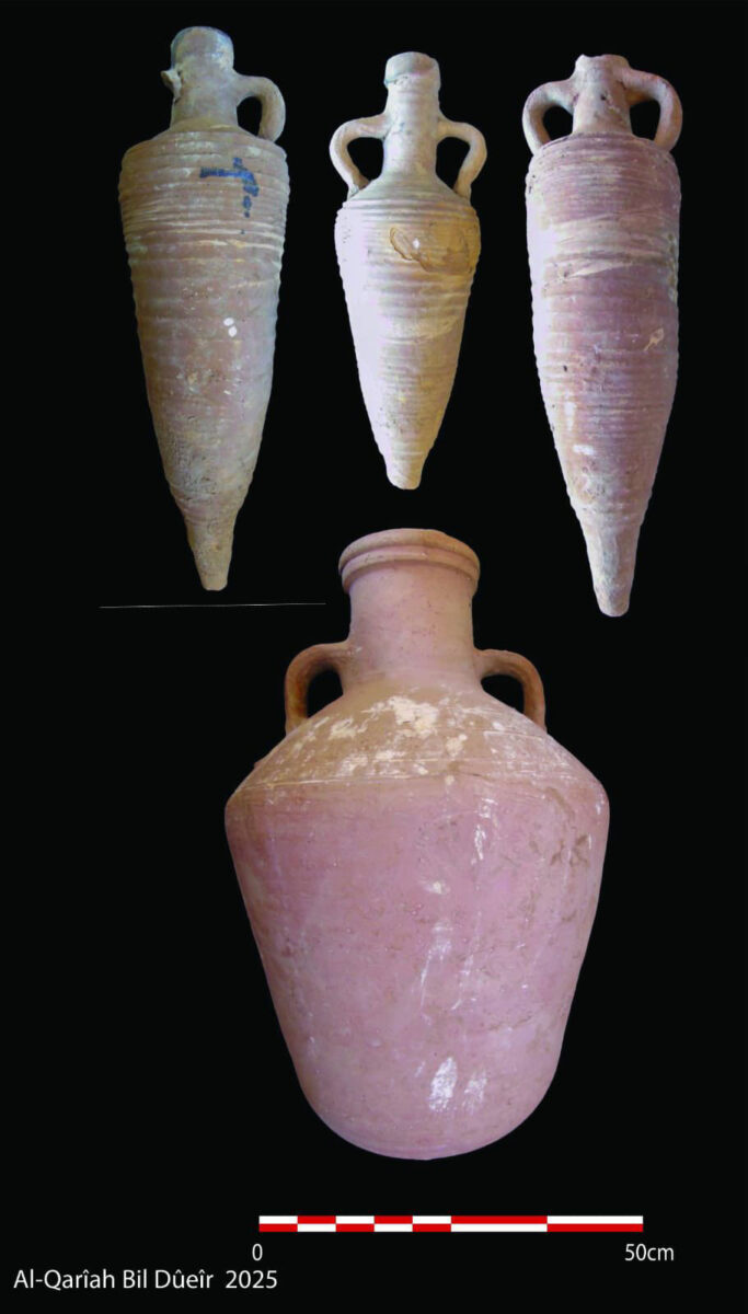 Storage vessels found at the site. Image: MoTA, Egypt.