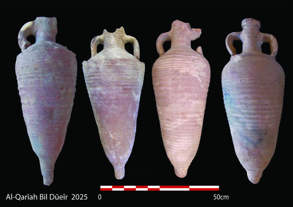 Storage amphorae found at the site. Image: MoTA, Egypt.