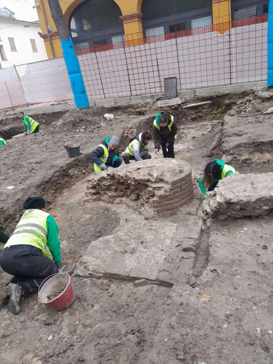 The discovery of the Basilica of Vitruvius. Photo: Loretta Manocchi