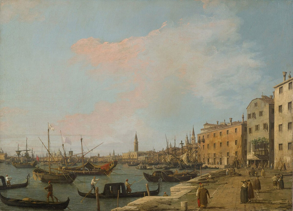 Giovanni Antonio Canal, called Canaletto, The Riva degli Schiavoni in Venice, c. 1724–30. © KHM-Museumsverband