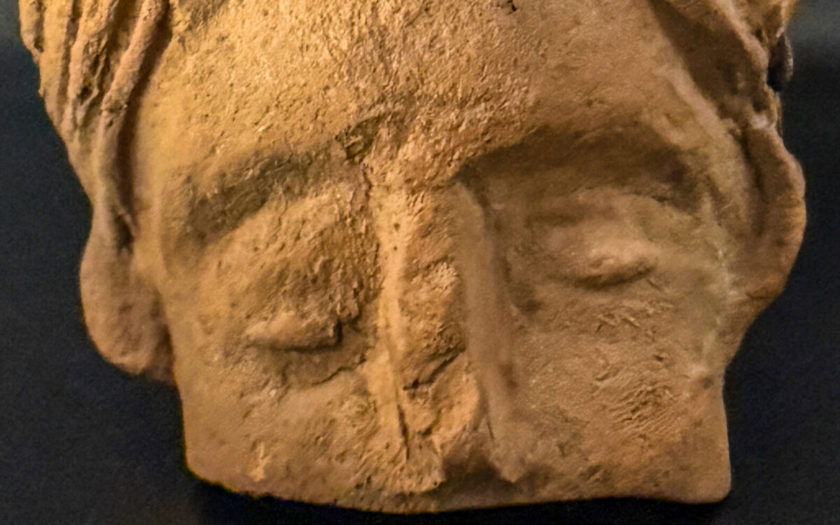 Rare Roman Terracotta Head Discovered at Magna Fort