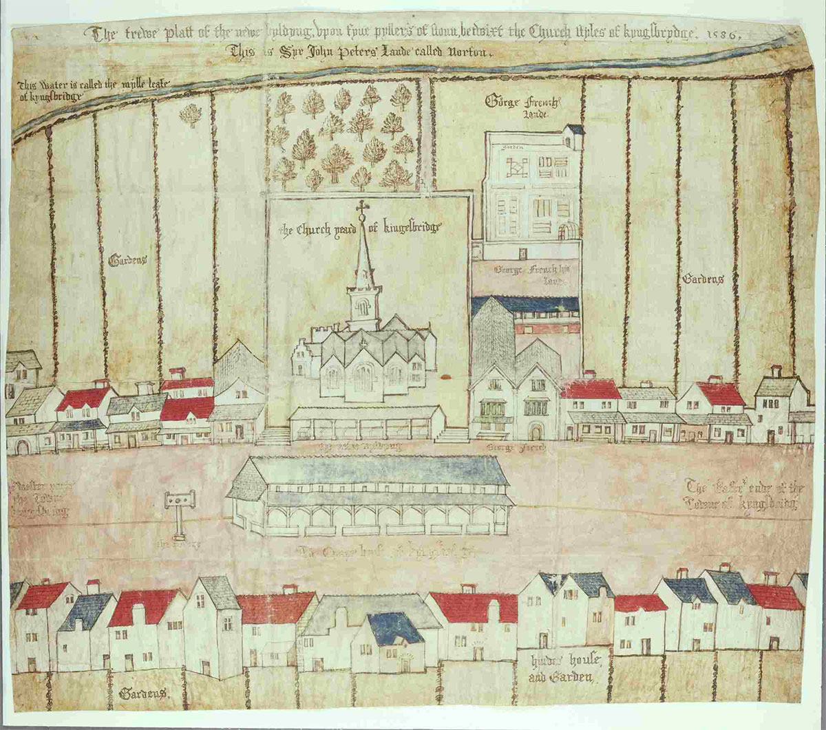 Rare Tudor map of Kingsbridge