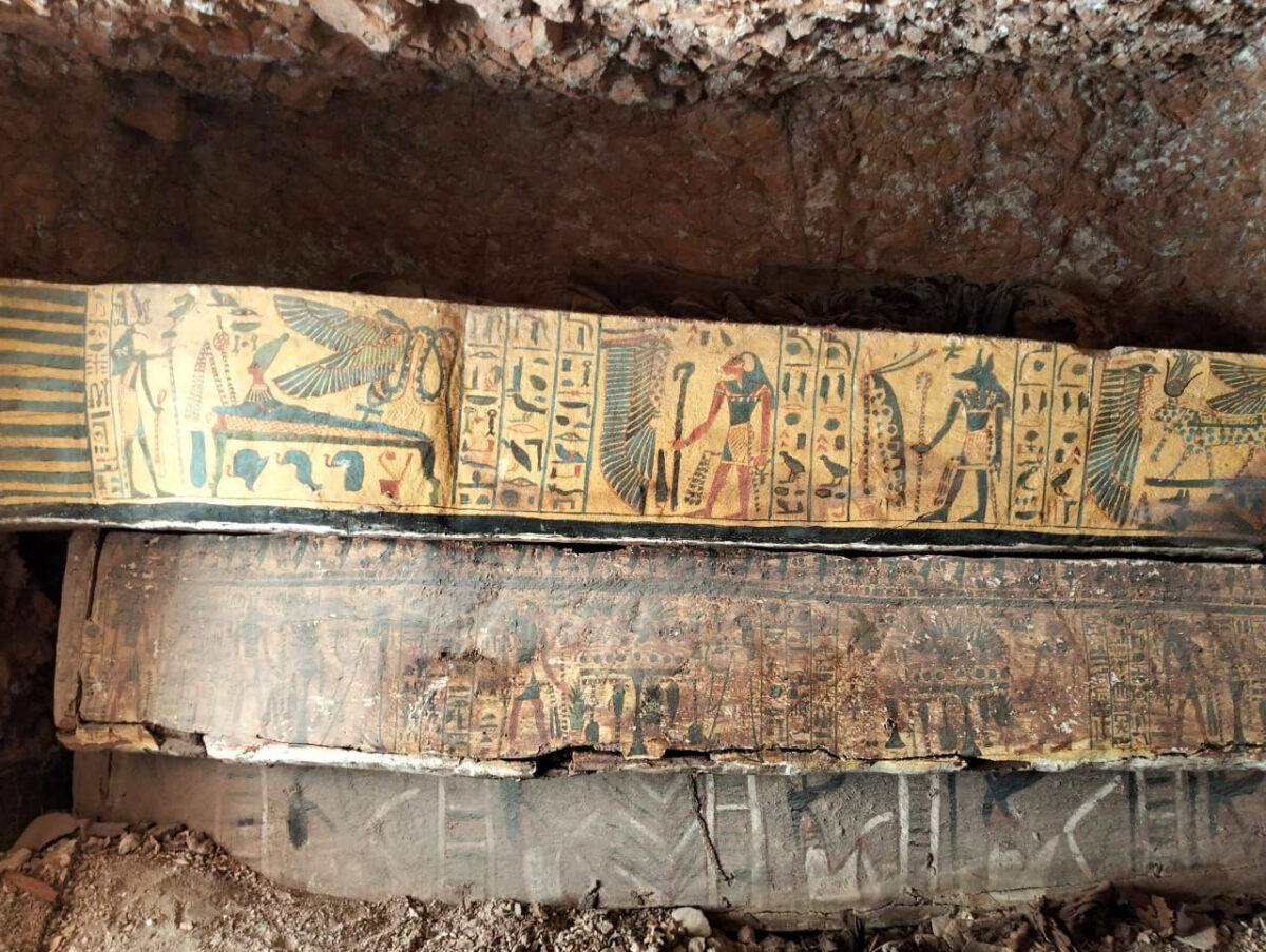 Finds from the Third Intermediate Cache, Qurna, 2026. Source: MoTA Egypt.