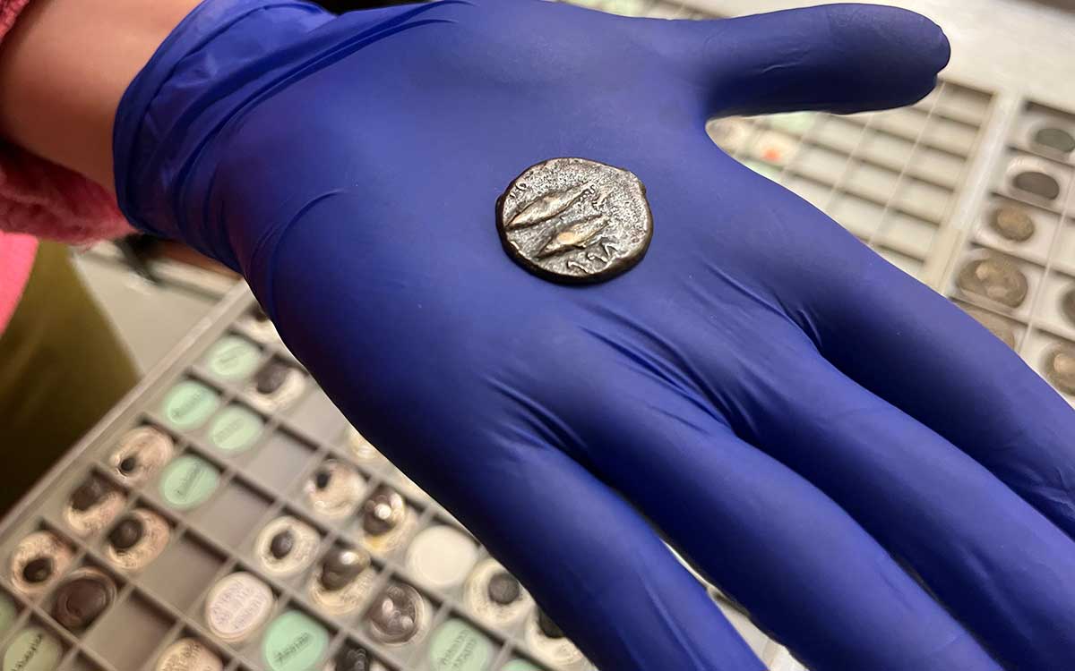 Ancient coin has travelled through time